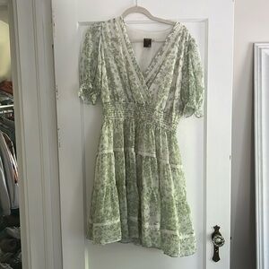 Marshall’s green floral dress
